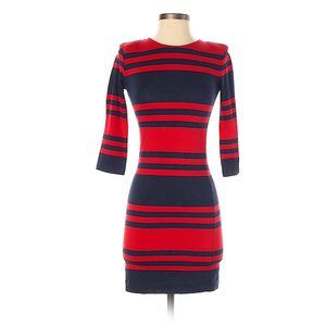 French Connection Red Striped Midi Dress